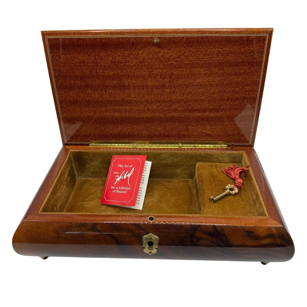 Reuge Swiss Musical Jewelry Box – Edna Hibel Art, La Bohème, With Key, Excellent